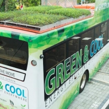 &#039;Garden on the Move&#039; is part of a trial to see whether plants can help to reduce the temperatures inside buses so that operators can save the fuel that is spent on air conditioning.