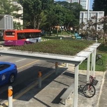 The same technology has been used in other parts of the world, including this bus stop in Kuala Lumpur, Malaysia.