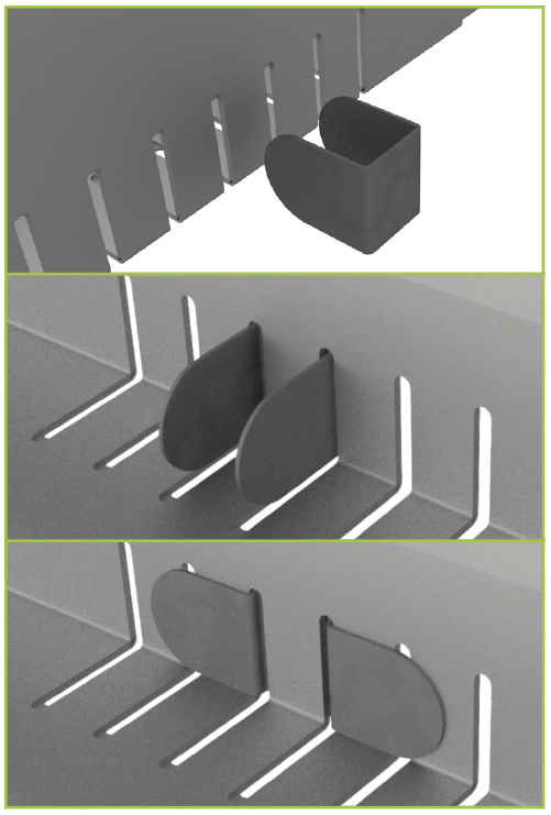 KLS kavicsszegély rögzítőfülek a stabil illesztéshez